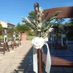 Décoration de chaises de mariage, baptême, cérémonie laïque
