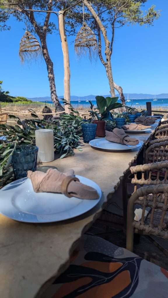 Décoration table mariage bord de mer