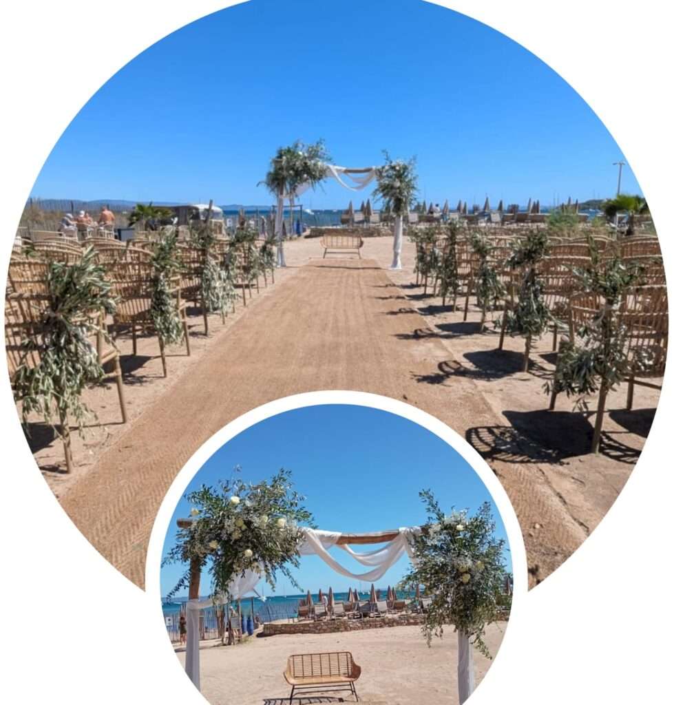 ceremonie-laique-plage-decoration-olivier-et-voilage-blanc