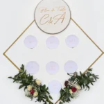 Fleurs pour plan de table et panneau de bienvenue de mariage