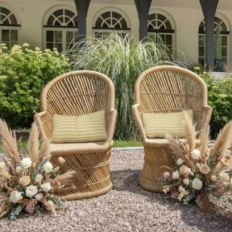 Fauteuil type Emmanuelle – L’élégance bohème pour votre mariage