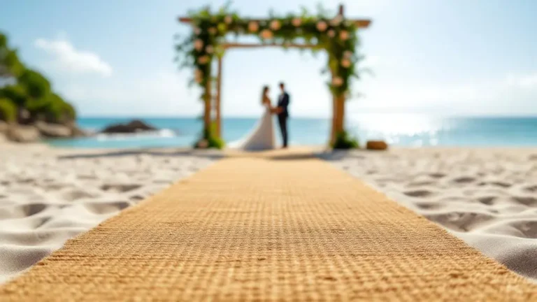 Tapis Coco pour allée de cérémonie de Mariage