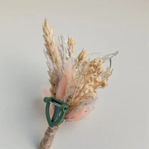 Boutonnière Blé d’Or – Champêtre Beige | Fleurs Séchées