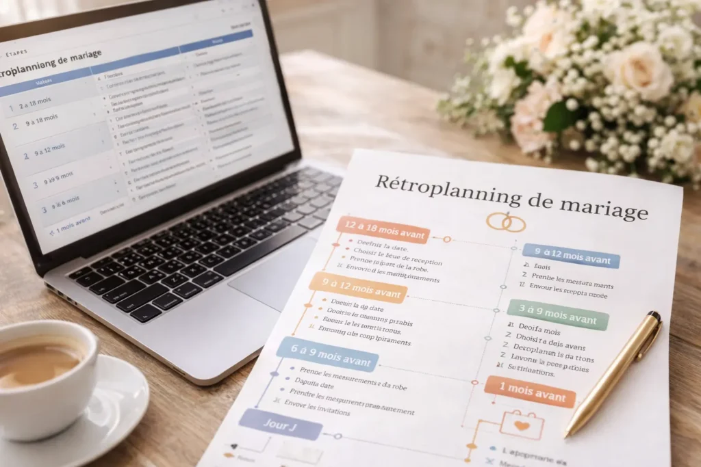 Rétroplanning de mariage : organiser votre mariage sans stress