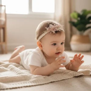 Support Bandeau Bébé DIY avec Pastille Silicone pour Création Florale