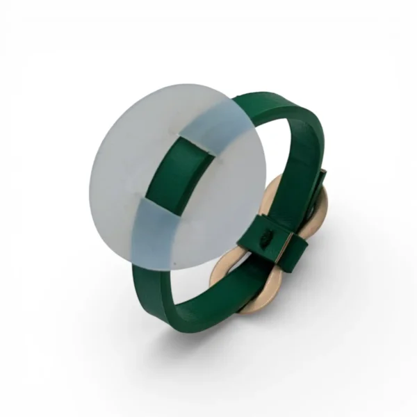 support bracelet floral mariage vert avec pastille silicone pour collage fleurs séchées