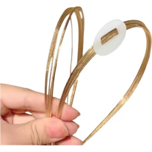 Serre Tête Mariage Doré avec Support Floral – Base pour Création Fleurs Séchées ou Artificielles