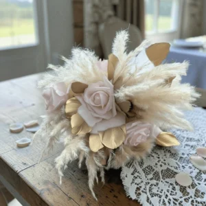 Bouquet mariage original-modele plume