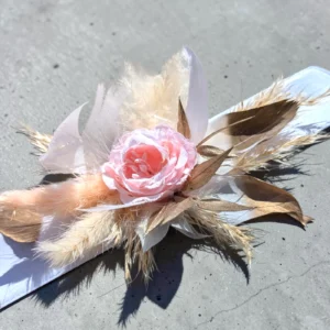 Bracelet plumes et pampa mariage