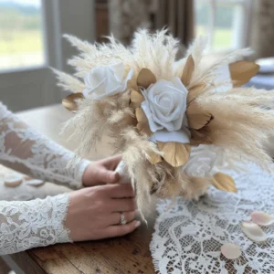 Bouquet mariage original-modele plume