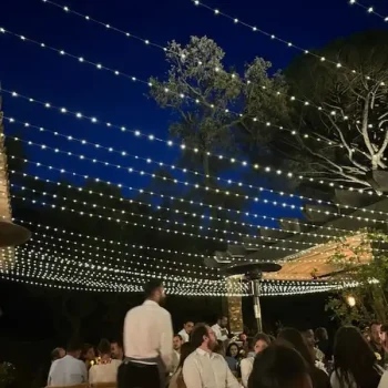 illumination de mariage - ciel étoilé pour mariage dans la nuit
